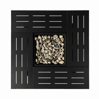 Propane Gas Fire Pit Table, 50000 Btu, Rectangular For Outside - Black