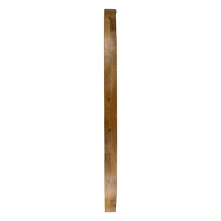 Oval Wall Mirror With Wood Frame, Farmhouse Wood Mirror For Bathroom Entryway Console Lean Against Wall - Brown