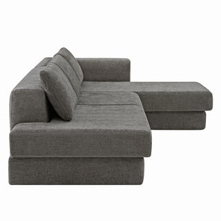 L-Shaped Modular Sofa With Double Layer Cushion