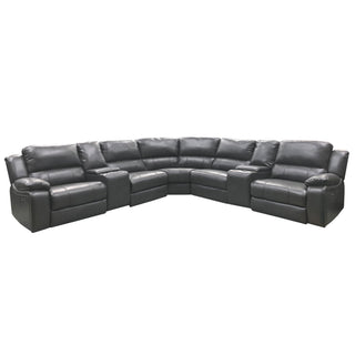 Power Reclining Sectional Sofa With 3 Adjustable Recliners, USB Ports & Cup Holders, Oversized Seating For Living Room - Black