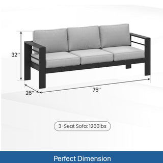 Outdoor Patio Set, All-Weather With Thick Cushions
