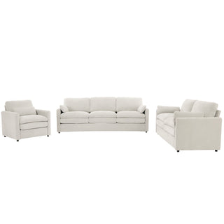 Cozy Upholstered Sofa Set For Living Room
