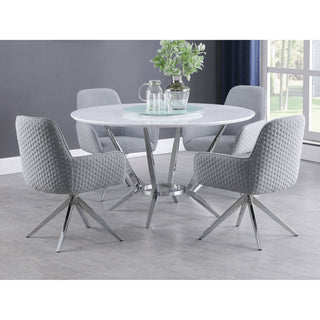 Anchor - Round Dining Table - Gloss White