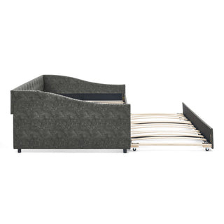 Upholstered Daybed With USB Charging & Pull Out Bed