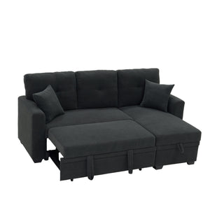Sleeper Sectional With Pull Out Bed, Reversible Chaise