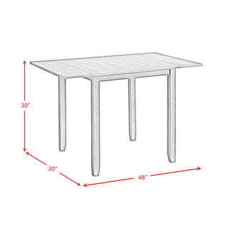 Alex - 3 Piece Dining Set With Drop Leaf Table - Espresso