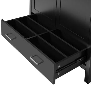 Bathroom Vanity With Sink, Soft Close Doors, Double Shelves & Divided Drawer