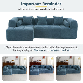 Sectional Free Combined Sofa With 2 Side Pockets