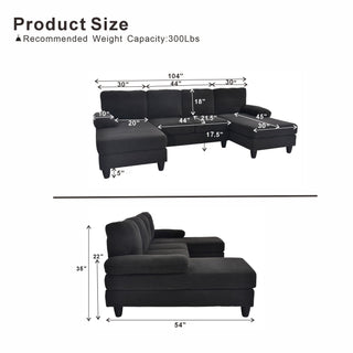 U-Shaped Sofa With Dual Chaise