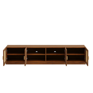 78" TV Stand For TVs Up To 85", Media Console, Adjustable Shelves - Walnut