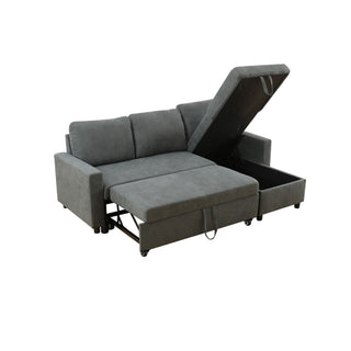 L - Shaped Convertible Sofa Bed With Storage Chaise