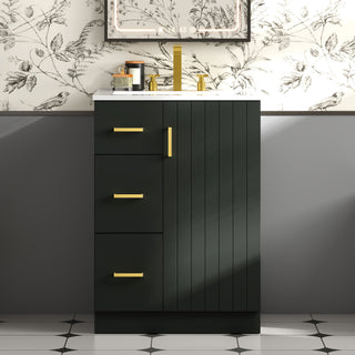 Bathroom Vanity With Under Mount Sink, 2 Drawers And Soft Closing Door