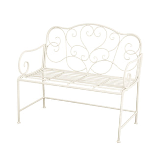 Sunnydaze - Outdoor Garden Bench - Matte White