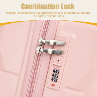 Hard Shell Luggage With Scratch Resistant Surface, 4 Wheels, Combination Lock & Side Hooks
