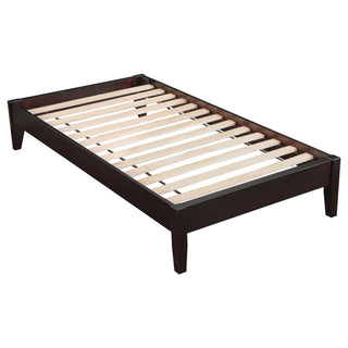 Queen Platform Bed With Tapered Legs - Brown