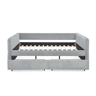 Upholstered Daybed & 2 Drawers