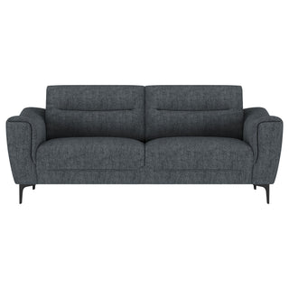 Oberle - 2 Piece Upholstered Sofa Set With Pocket Coil Seating - Charcoal