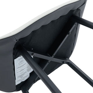 Modern Minimalist Dining Chair Set, Extended Seat Cushion