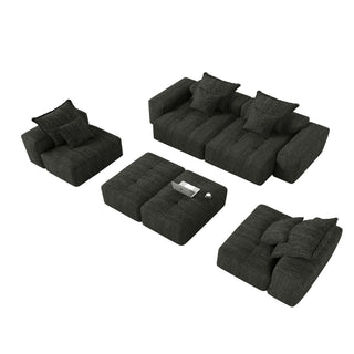 Modern Oversized Diy Combination Modular Sectional Sofa With Pillows