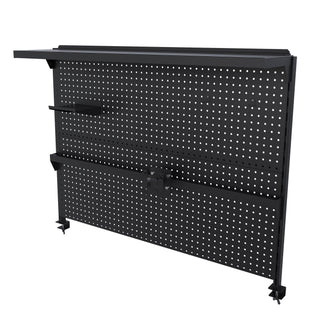 Clamp On Desk Pegboard With Single Monitor Stand