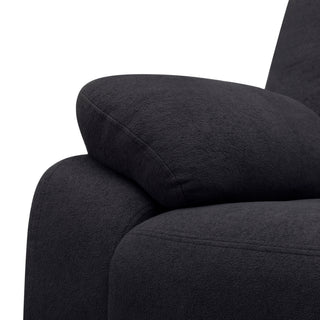 3 Seat Manual Reclining Sofa With Deep Recline - Black