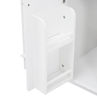 Bathroom Vanity & Sink, 6 Soft Close Drawers & Double Doors - White