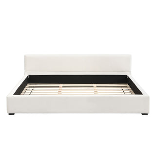 Elegant Wide Edge Bed With Soft Upholstered