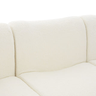 3 Seater Sofa Couch With Curved Armrests