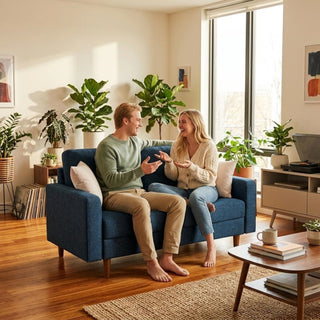 Loveseat Sofa, 2 Seat Couch With Removable Cushion For Living Room