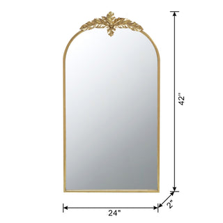 Arched Wall Mirror With Metal Frame, Wall Mirror For Living Room