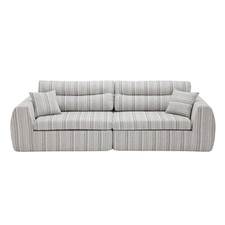 3 Seater, Couch With Throw Pillows For Living Room