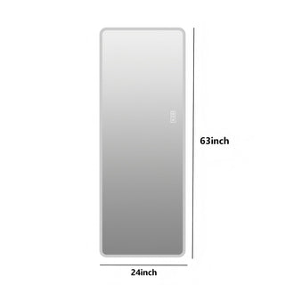 LED Full Length Mirror With Lights, Wall Mounted Full Body Mirror, Dimmable 3 Color Lighting, Anti Fog, Shatter Proof, Memory Function - Clear
