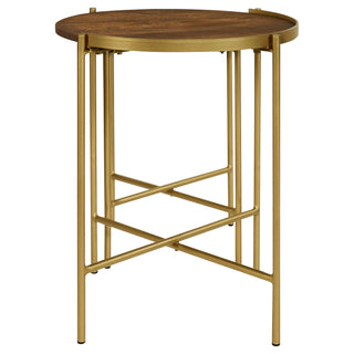 Genevieve - 2 Piece Round Nesting Table - Gold