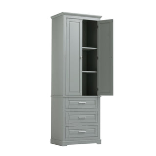 Tall Storage Cabinet With 3 Drawers For Bathroom