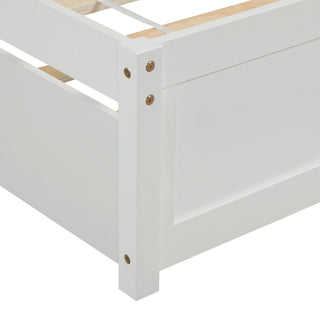 Platform Bed Wood Bed Frame With Trundle