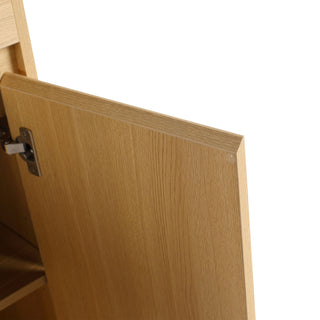 28" Freestanding Bathroom Vanity With Sink, Soft Close Doors - Oak