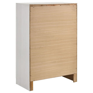Modern Bedroom Set With Upholstered Headboard And Textured Storage