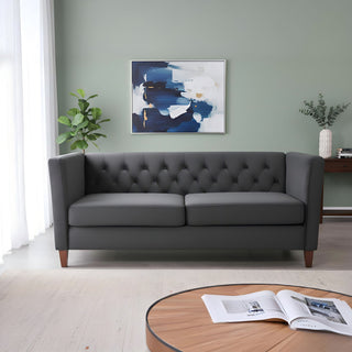 Button Tufted 3 Seater Sofa For Living Room