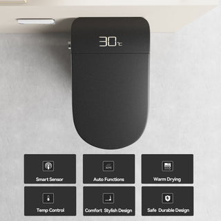 Smart Bidet Toilet With Auto Open / Close Seat, Warm Water Wash, Heated Seat, And Wireless Remote Control