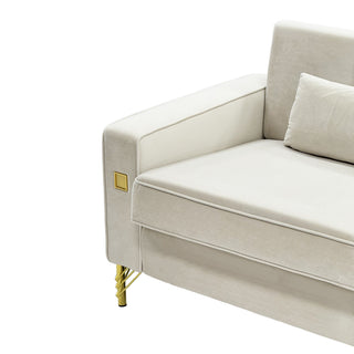2 Pieces Sofa Sofa Set With Removable Cushions For Home Apartment