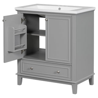 Modern Bathroom Vanity With Sink Combo, Multi Functional Cabinet With Doors And Drawer