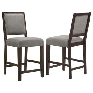 Counter Stools With Footrest (Set of 2) - Gray
