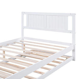 Platform Bed With Adjustable Trundle