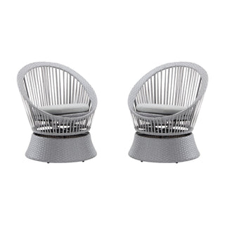 Modern Swivel Wicker Lounge Chair With Round Design
