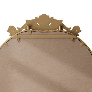 Full Body Arched Mirror With Vintage Carved Applique