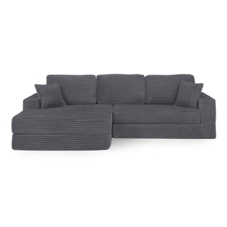 Modern Minimalist L Shape Modular Sectional Sofa, Couch