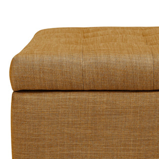 Tufted Storage Ottoman With Button Tufting And Nailhead Trim
