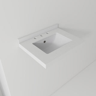 Basin Sink With 2" Thick Rim, Triple Faucet Holes, Sink Only