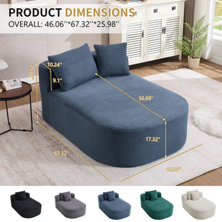 Oversized Chaise Lounge Sofa Bed With Deep Seat And Soft Pillows