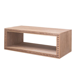 Beaded Edge Coffee Table With Open Storage Shelf